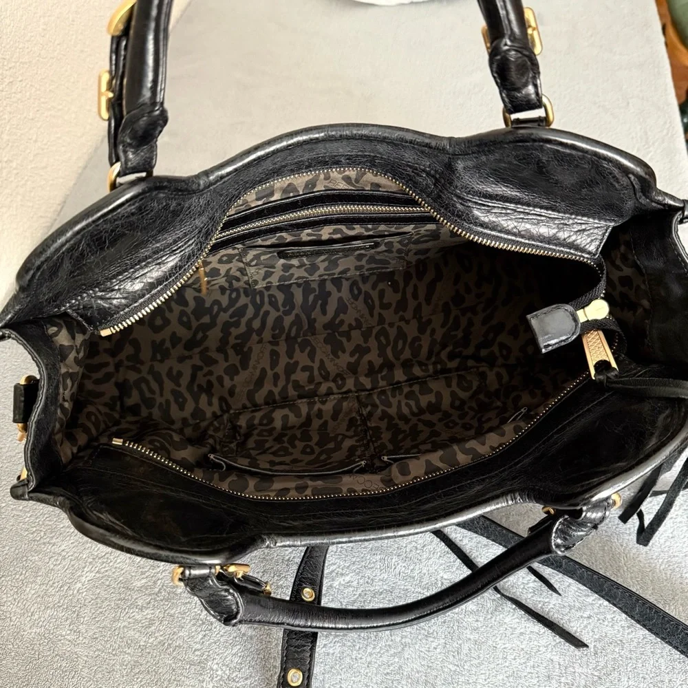 Rebecca Minkoff Quilted Leather Desired Satchel/Crossbody Bag Studded